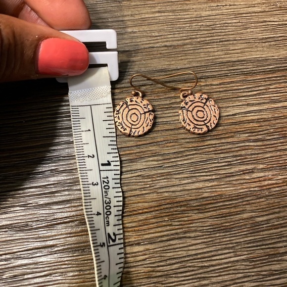 Bohemian brown/brown earring and necklace set. Pathway crack maze bling - Picture 5 of 6